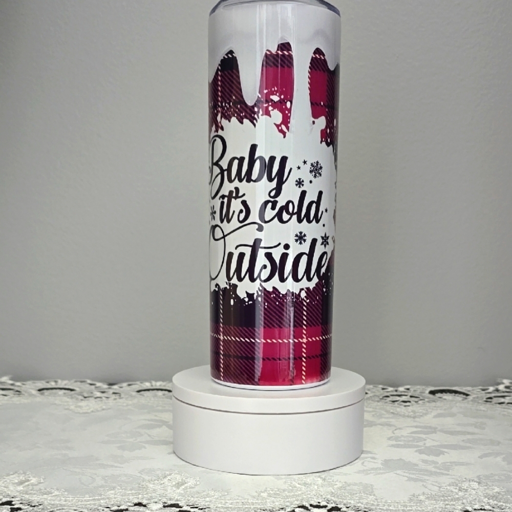 Custom 20oz Stainless Steel Tumbler - Cold Outside